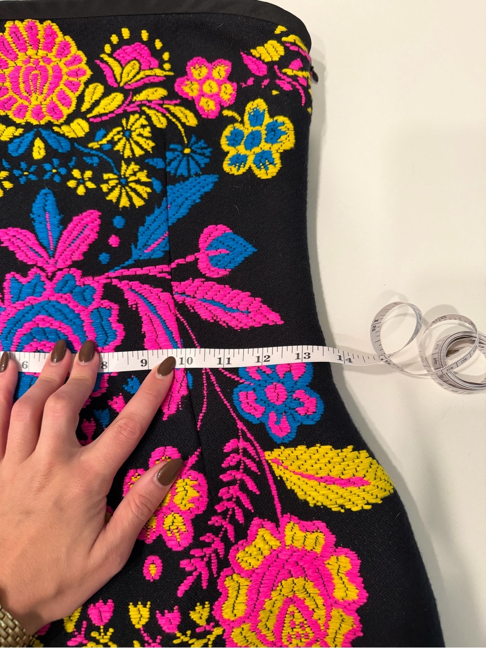 Cynthia Rowley French-Mexican Embroidered Strapless Dress Size 2 - Picture 7 of 9